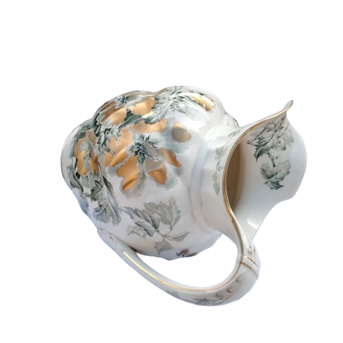 Large Antique Staffordshire Porcelain Jug Water Pitcher