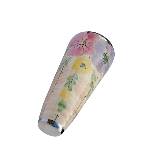 Art Deco Arthur Wood Pink pastel flowers wall flower pocket