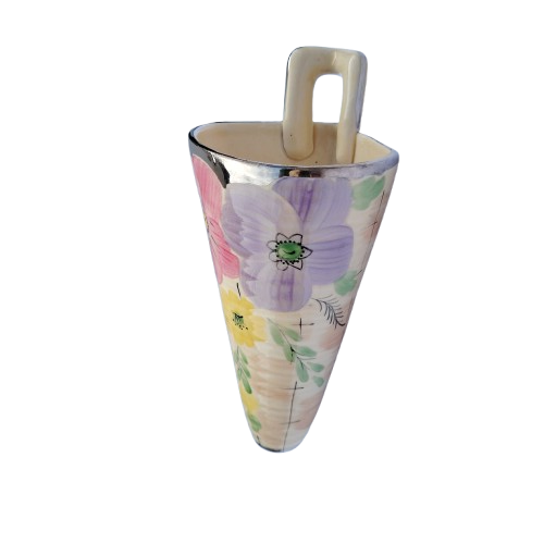 Art Deco Arthur Wood Pink pastel flowers wall flower pocket