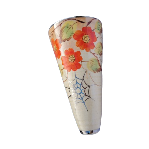 Art Deco Arthur Wood Orange flowers wall flower pocket