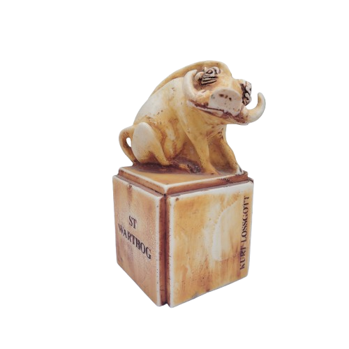 St Warthog Kurt Lossgott Werthog sculpture paperweight