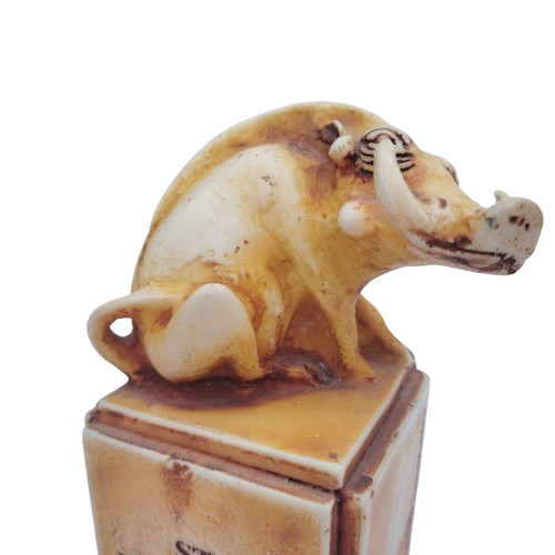 St Warthog Kurt Lossgott Werthog sculpture paperweight
