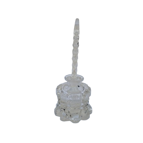 Vintage Art Deco Cut Crystal Perfume Scent Dresser Bottle  c. 1940
