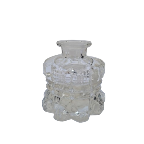 Vintage Art Deco Cut Crystal Perfume Scent Dresser Bottle  c. 1940
