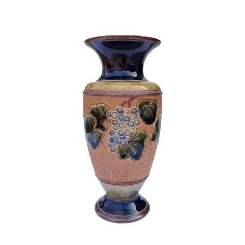Antique Doulton Lambeth Stonewear  tall vase