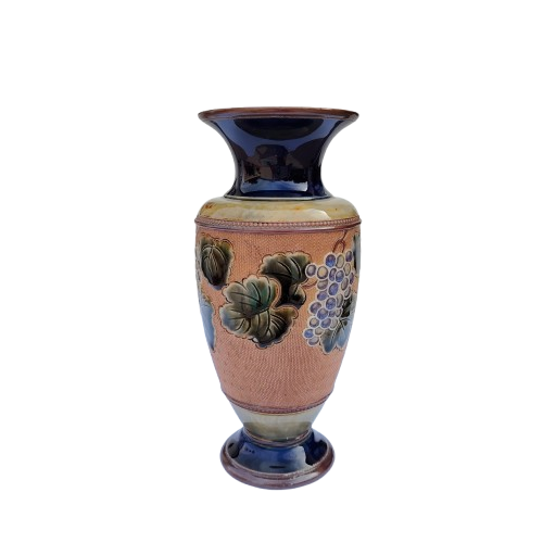 Antique Doulton Lambeth Stonewear  tall vase