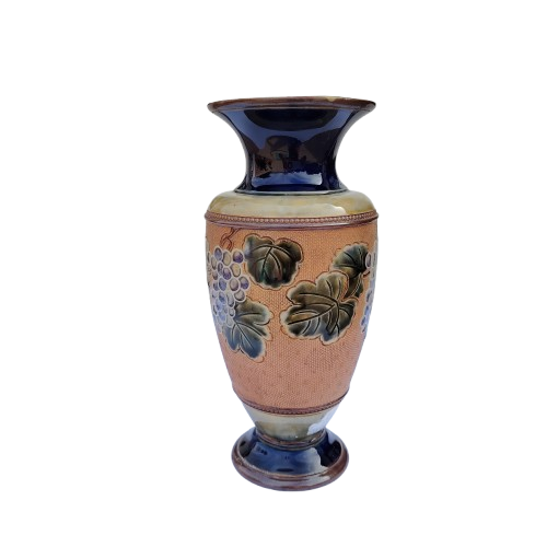 Antique Doulton Lambeth Stonewear  tall vase