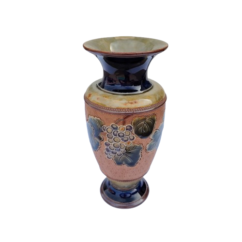 Antique Doulton Lambeth Stonewear  tall vase