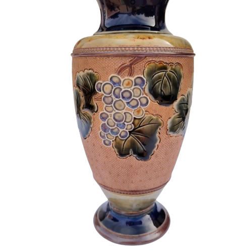 Antique Doulton Lambeth Stonewear  tall vase