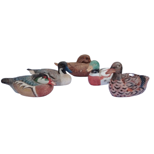 Group of Vintage ceramic and resin ducks