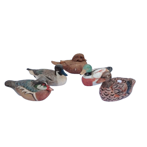 Group of Vintage ceramic and resin ducks