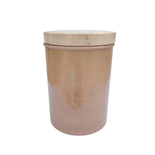 Vintage Large Salt Glazed Stone wear Lidded Pot