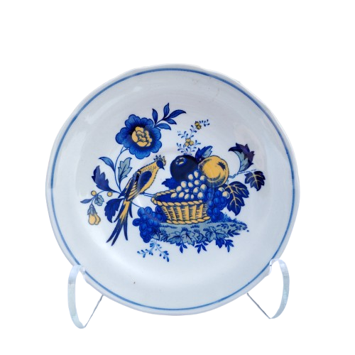 Spode Demitasse Cup and Saucer White with blue bird