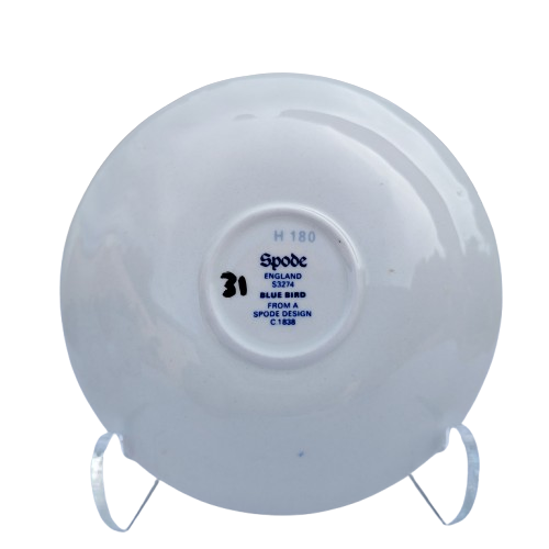 Spode Demitasse Cup and Saucer White with blue bird