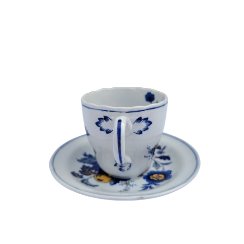 Spode Demitasse Cup and Saucer White with blue bird