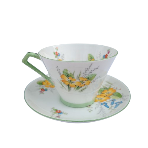 Paragon Art Deco Primrose, Cup Saucer and Plate Trio
