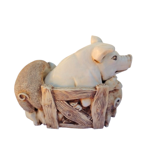 Harmony Kingdom Pig Hog Pen Pals Treasure Chest
