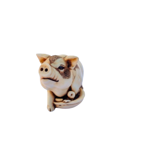 Pig Hog Figure Feeding Harmony Kingdom