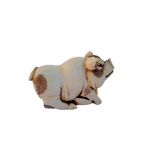 Pig Hog Figure Feeding Harmony Kingdom