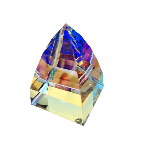 Swarovski Large Pyramid Paperweight Vitrail