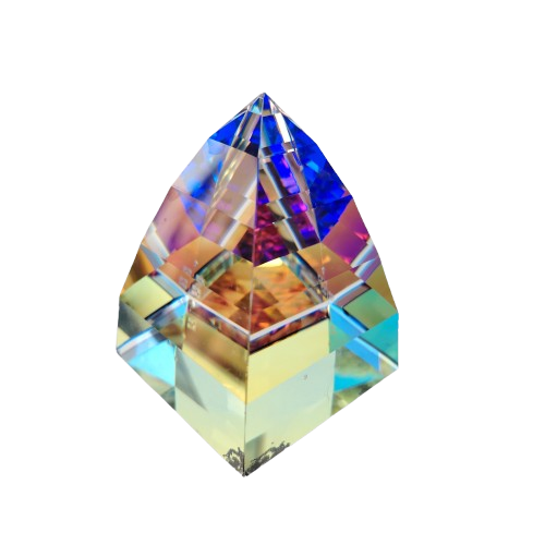 Swarovski Large Pyramid Paperweight Vitrail