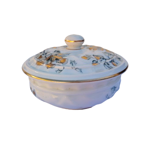 Large Antique Staffordshire Porcelain Soap Dish