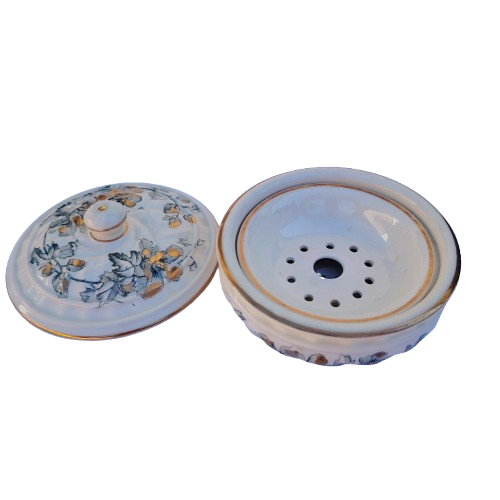 Large Antique Staffordshire Porcelain Soap Dish