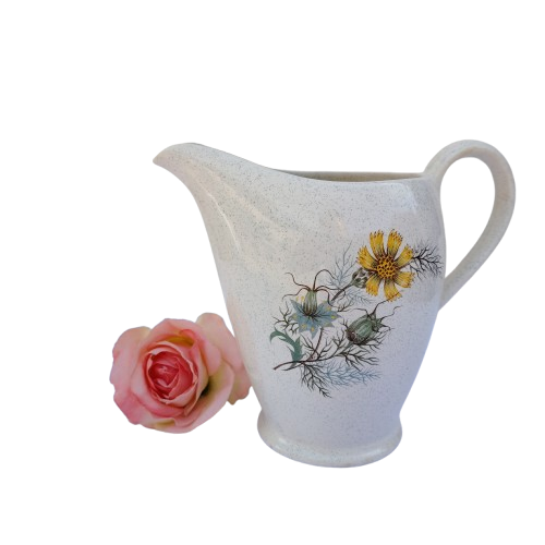 Large Grindley England Vintage Jug Yellow Flower