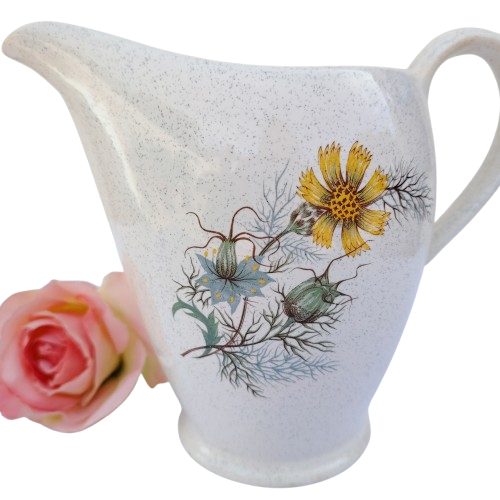 Large Grindley England Vintage Jug Yellow Flower