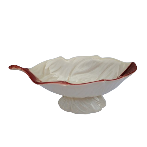 Carlton Ware Two Tone Leaf shaped footed dish bowl