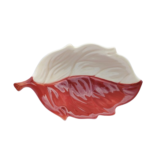 Carlton Ware Two Tone Leaf shaped footed dish bowl