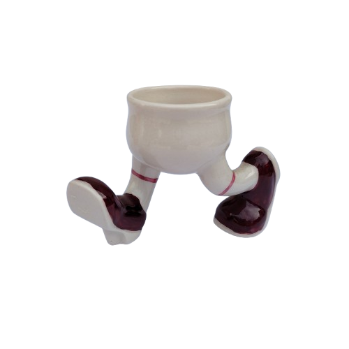 Carlton Ware Walking Ware Running Man Egg Cup with Brown Shoes