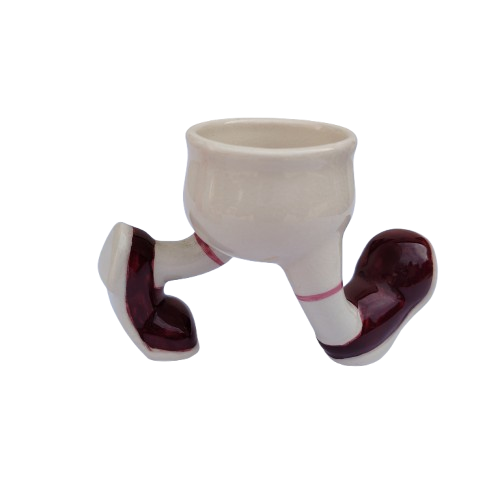 Carlton Ware Walking Ware Running Man Egg Cup with Brown Shoes