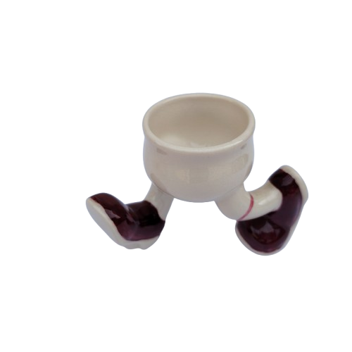 Carlton Ware Walking Ware Running Man Egg Cup with Brown Shoes