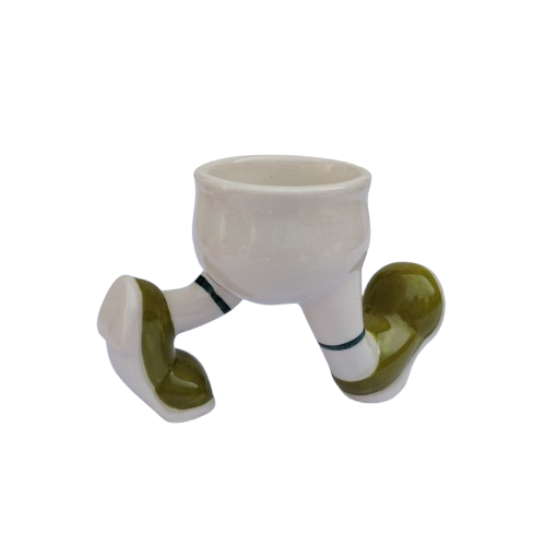 Carlton Ware Walking Ware Running Man Egg Cup with Green Shoes