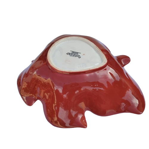 Carlton Ware Large Two Tone Leaf shaped footed dish bowl