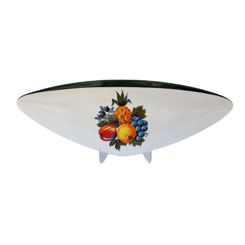 Carlton Ware Large triform sandwich plate tropical fruit
