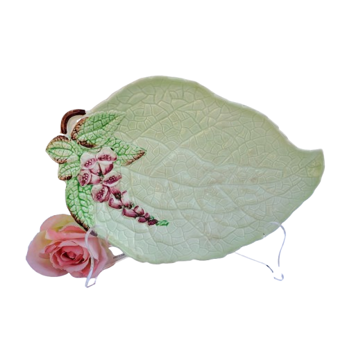 Carlton Wear Green Foxglove Leaf Dish Australian Design