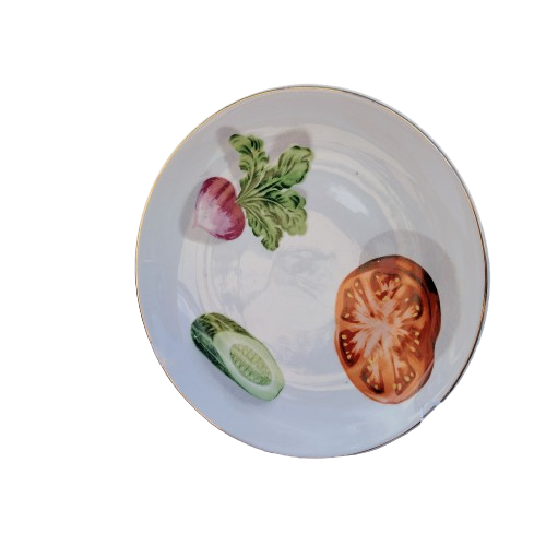 Ideal Ironstone Ware IDE Bros Import Japan Plate Vegetables