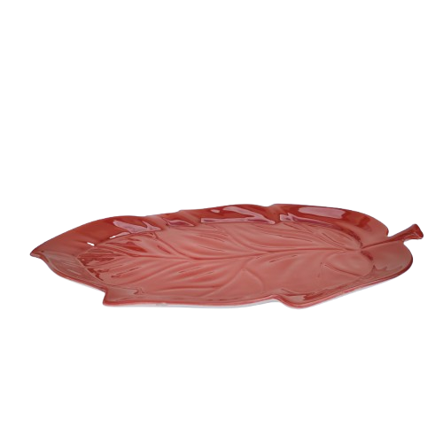 Carlton Wear Australian Design Red Leaf Plate