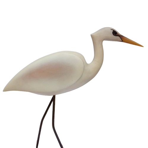 Feathers of Knysna carved and hand painted Female Egret Ltd Bird