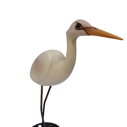 Feathers of Knysna carved and hand painted Female Egret Ltd Bird
