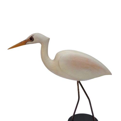 Feathers of Knysna carved and hand painted Female Egret Ltd Bird