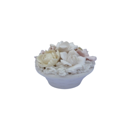 Floral Bone China Floral Pot of Flowers