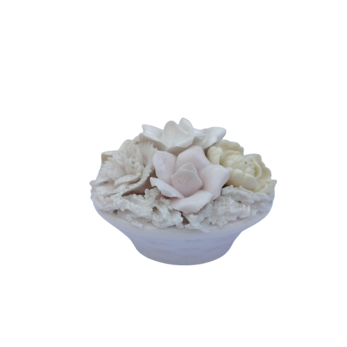 Floral Bone China Floral Pot of Flowers