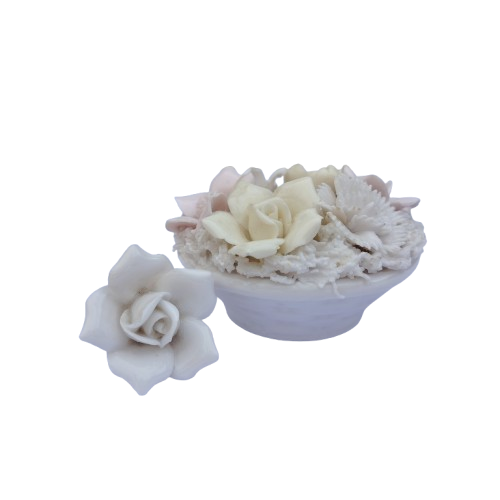 Floral Bone China Floral Pot of Flowers