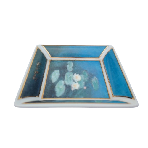 Goebel Artis Orbis Claude Monet "Water Lilies" porcelain trinket dish