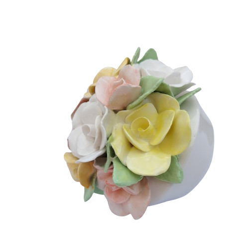 Floral Bone China Durban Floral Pot of Flowers