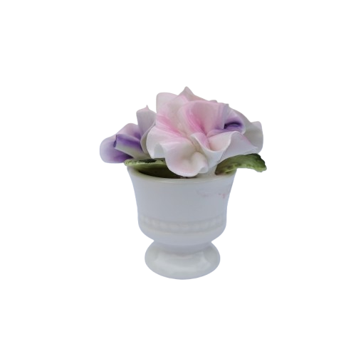 Crown Staffordshire Bone China Floral Pot of Flowers