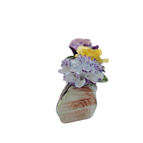 Adderley Staffordshire Bone China Floral Green Log of Flowers Roses